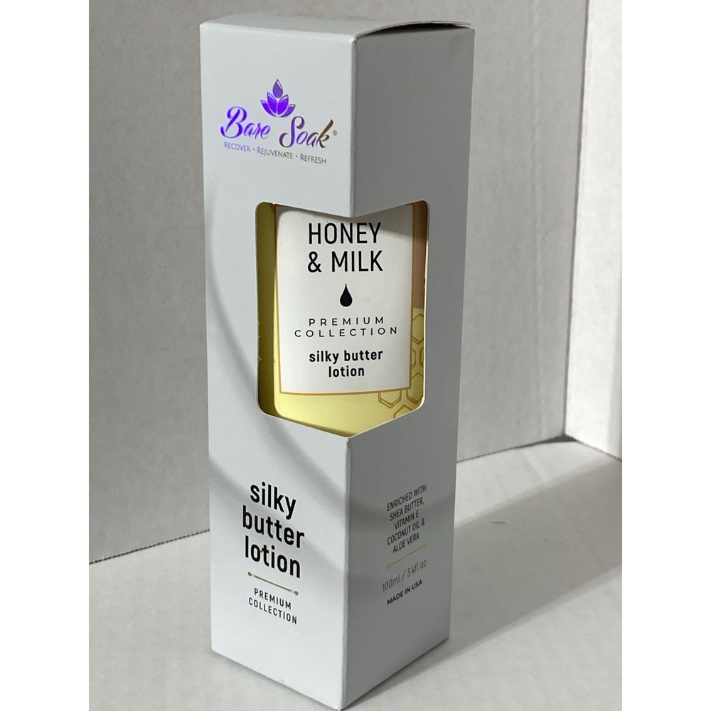 Bare Soak Honey And Milk Silky Butter Lotion Premium Collection, New/Sealed